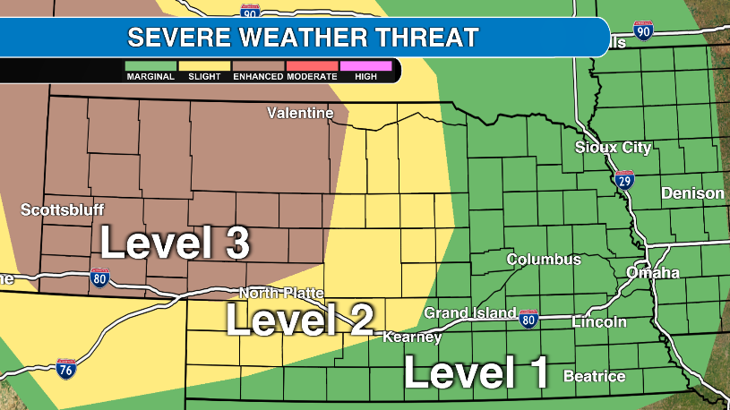 Chance of severe storms across Nebraska Friday night and Saturday morning. Full details here